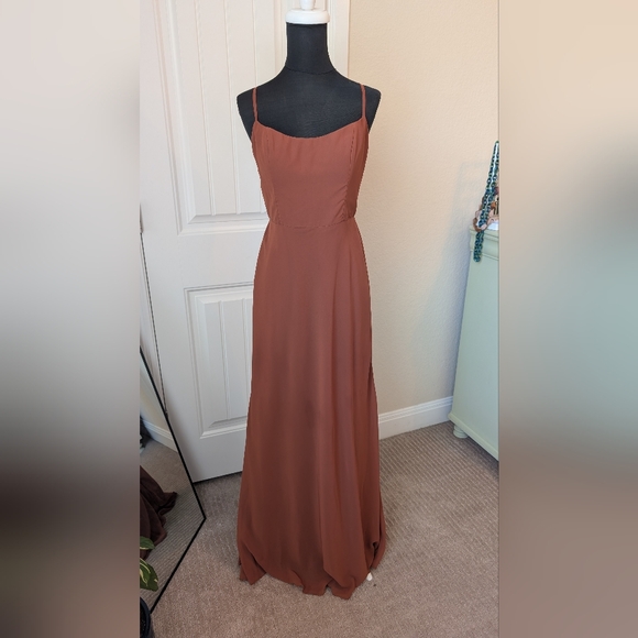 Jenny Yoo Shoshanna Mauve Copper Evening Gown - Picture 5 of 16